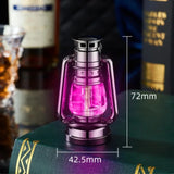 Retro Glow in The Dark Horse Light Inflatable Lighter with Grinding Wheel Inflatable Transparent Chamber LED Color Light Lighter