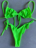 Sexy Ruffle Frilled Micro Thong Bikini 2025 Women Swimwear Female Swimsuit Two-pieces Bikini set String Bather Bathing Suit Swim