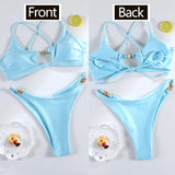Miyouj Push Up Bikinis New Two Piece Suit 2026 Bathsuit Sexy Bikini Sets Hollow Out Swimsuit String Bathwear Low Waist Swimwear