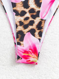 XS - L Floral Leopard Printed Halter Bikini Women Swimwear Female Swimsuit Two-pieces Bikini set Bather Bathing Suit Swim Lady