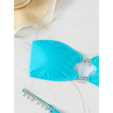 2026 New Sexy Rhinestone Bandeau Thong Bikini Women Swimwear Female Swimsuit Two-piece Bikini set Bather Bathing Suit Swim V3981