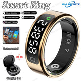New R11 Smart Ring Men Women LED Display Screen Heart Rate Blood Oxygen Monitoring Waterproof Multi Sports Modes Smartrings