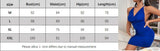 Sexy Halter Bodycon Dress Deep V Backless Ruched Slim Short Dress Royal Blue Clubwear Cocktail Dinner Party Dresses for Ladies