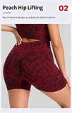 Snake Print Yoga Set Seamless High Waist Hip Lifting Elastic Breathable Quick Dry Anti Chafing Fitness Casual Sports 2Pcs Outfit