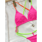 Bather Bathing Suit Swim Sexy Backless Cross Back Extreme String Mini Micro Thong Women Swimwear One Piece Swimsuit Female V4182