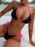 Sexy 7 Colors Halter Brazilian Bikini Female Swimsuit Women Swimwear Two-Pieces Bikini Set Bather Bathing Suit Swim Lady V3860