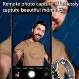 Smart Ring Display Screen and Touch, Wireless Charging,Smart Control,Health Manager,5ATM Waterproof For Men Women New Rings