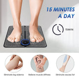 EMS Foot Massager Pad Relief Pain Relax Feet Acupoints Massage Electric Muscle Stimulation Improve Blood Circulation Relax Feet