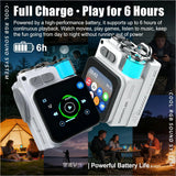 GAMINJA Powerful Bluetooth Speaker Bass Wireless Outdoor Speakers LED Display Screen with RGB Desktop Subwoofer