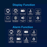 M8 Car HUD Head Up Display OBD2 Overspeed Warning Auto Electronic Water Temperature LED Digital Projector Windshield