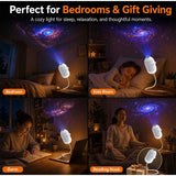 HD Smart Dynamic 3D Holographic Night Light Projector 2-IN-1 360° Adjustable Galaxy & Ocean Projector for Bedroom Ceiling