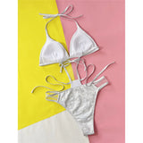 Halter Splicing Mesh Sheer Cut Out Women Swimwear One Piece Swimsuit Female High Leg Cut Sequins Bather Bathing Suit Swim V4863