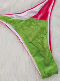 2026 Splicing Halter Velvet Bikini Female Swimsuit Women Brazilian Swimwear Two-pieces Bikini Set High Cut Bathing Suit Swim