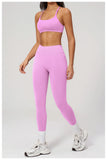 2PCS Yoga Suit Women Tracksuit Sports Bra High Waist Leggings Outfit Gym Set Fitness Athletic Wear Workout Clothes Sportswear