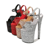 Korean Style Nightclub Catwalk Shoes 20 Cm Waterproof Platform Hentiangao High Heel Sandals Middle Eastern Fashion And Elegant