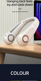 3000mA Portable Mini Hanging Neck Fan Bladeless Neckband Fan Digital Display Power Air Cooler USB Rechargeable Electric Fans