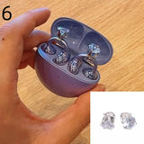 1Pairs Headphone Diameter Buckle Zircon Decorative Headphone Decoration Clip Removable Easy To Install Earbud Accessories