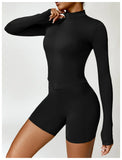 New Running Elasticity Yoga Jacket Zipper Slimming Top Coat Women's Sports Jacket Gym Workout Sports Long Sleeves Women Tights
