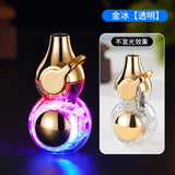 Ransparent Electric Butane Gas Lighter Windproof Straight Torch Lighter Colorful Lights Blue Flame Cool New Gift Hot Sales