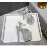Korean Style Nightclub Catwalk Shoes 20 Cm Waterproof Platform Hentiangao High Heel Sandals Middle Eastern Fashion And Elegant