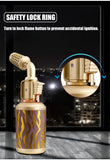 JOBON Creative Shape Cigar Lighter Blow Torch Windproof Locking Blue Flame Rotor Design  UV Transfer Printing Craft Gifts