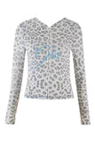 gia slim fit letter printed open thread design hooded zipper short jacket pants set