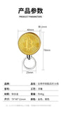 Creative and Fun Bitcoin Butane Gas Lighter Open Flame Lighter Virtual Coin Pendant Mini Portable Lighter Smoking Men's Gift