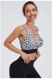 Cloud Hide SEXY Leopard Yoga Set Women Sports Wear Gym Tracksuit Clothes Workout Leggings Crop Top Bra Fitness Suit Sportswear