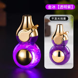 Ransparent Electric Butane Gas Lighter Windproof Straight Torch Lighter Colorful Lights Blue Flame Cool New Gift Hot Sales