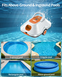 Cordless Robotic Pool Cleaner with 210Mins Long Runtime Automatic Pool Vacuum Smart Path Planning Auto-Parking Large Coverage Up to 2200 Sq.Ft