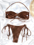 Miyouj Push Up Swimwear High Cut Bikinis Sexy Two Piece Suits Solid Bikini Set New Swimsuits String Bathsuit 2026 Swimsuit