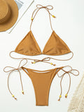 Micro Bikini Thong Women Swimsuits 2026 Sexy Swimwear String Bikini Set Halter Biquini Swim Suits Beachwear Female