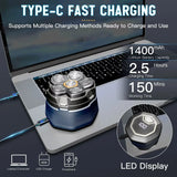 Solimpia 6-Blade Electric Shaver for Man Portable Magnetic Charging Bald Head Trimmer Multi-Functional Shaving Machine
