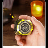 Hot selling Four sided Rotating Gyroscope Decompression Dice Direct Charge Desktop Toy Gift Metal Inflatable Lighter
