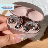【1Pair Butterfly Rhinestone Decor For Clip On Earbuds Open Ear Accessories Removeable DIY Earphone Decoration】