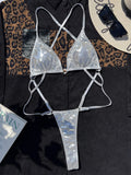 Sexy Extreme Mini Micro String Women Swimwear One Piece Swimsuit Female Cross Backless Monokini High Cut Bathing Suit Swim Lady