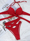 Sexy Underwired Bra Cup Female Swimsuit High Waist Bikini Women Swimwear Two-pieces Bikini set Push Up Bathing Suit Swim Lady