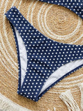 Sexy Polka Dot Print Bikini Set for Women Quick Dry Low Waist Push Up Swimwear Beach Vacation Bathing Suits for Females