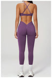 2PCS Yoga Suit Women Tracksuit Sports Bra High Waist Leggings Outfit Gym Set Fitness Athletic Wear Workout Clothes Sportswear