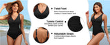S - XXL Twist Front V Neck One Piece Swimsuit Women Swimwear Female Slim Monokini Backless Bathing Suit Swim Beachwear Bodysuit