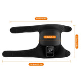 Electric Heated Knee Massager With 3 Heat Levels 3 Vibration Modes, Rechargeable Knee Support Wrap with Timer and Touch Screen, Extended Strap