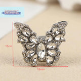 【1Pair Butterfly Rhinestone Decor For Clip On Earbuds Open Ear Accessories Removeable DIY Earphone Decoration】