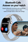LAXASFIT New Bluetooth Call Smart Watch for Men 2.01" HD Curved Screen Sports Watch Health Monitor Smart Watch for Android iOS