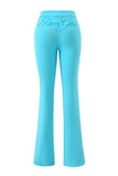 gia slim fit letter printed open thread design hooded zipper short jacket pants set