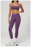 2PCS Yoga Suit Women Tracksuit Sports Bra High Waist Leggings Outfit Gym Set Fitness Athletic Wear Workout Clothes Sportswear