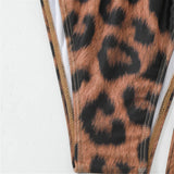 XS - XL Halter Leopard With Cover Up Bikini Women Swimwear Female Swimsuit Three-piece Bikini Set Bather Bathing Suit Swim V5452