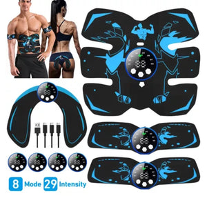 USB Rechargeable Wireless Fat-Burning Belt EMS Ab Trainer & Rechargeable Muscle Stimulator for Six-Pack Abs, Home Gym Fitness