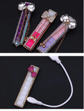 Charging personalized creative gift for women with diamond studded USB cigarette lighter encendedor eléctrico  gadgets for men