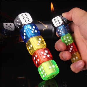 Fun Mini Rotating Torch Lighter, Color Flash Green Jet Butane Flame, Trendy Decorative Smoking Gadget for Men