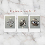Earrings For Ear Clip Earphone Rotating Flower Blossoms Shining Decorations
